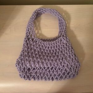 New Neiman Marcus Lavender Crochet Handbag